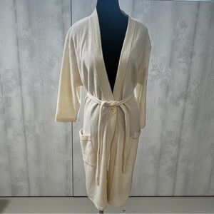 Christian Dior Cream Long Mohair Wool Cardigan